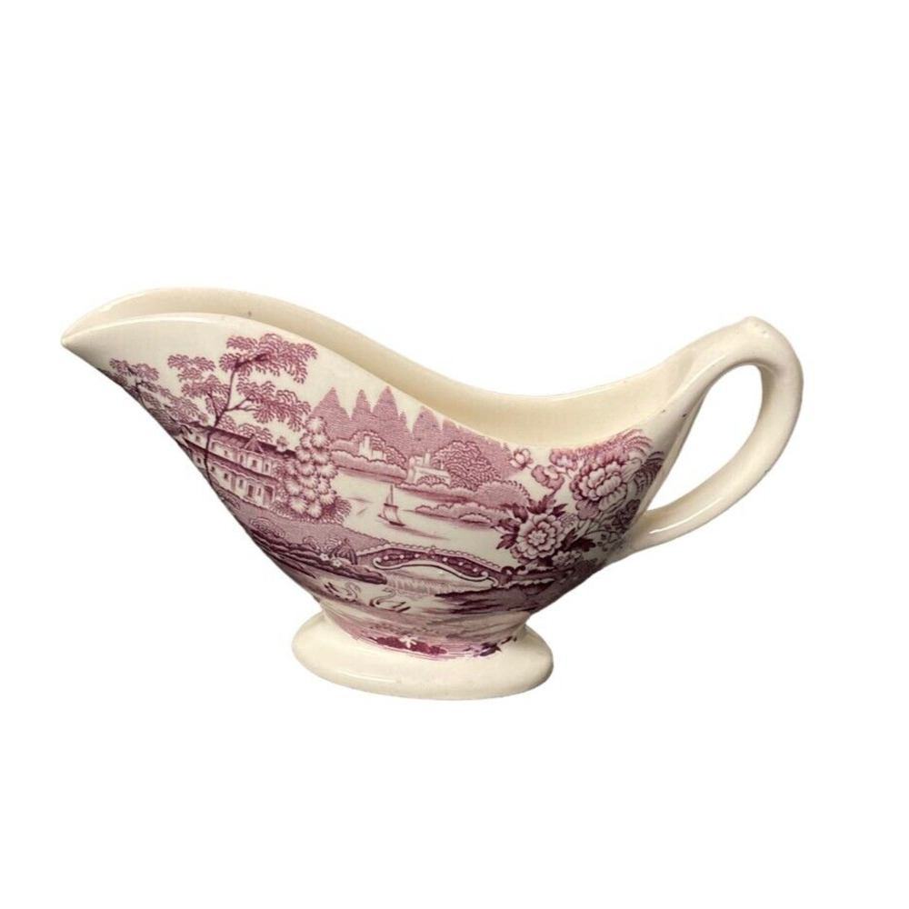 Royal Staffordshire Tonquin Transfer Clarice Cliff Purple Individual Gravy Boat